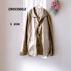 CROCODILE クロコダイル/ 長袖テーラードジャケット（L）ライトブラウンのサムネイル