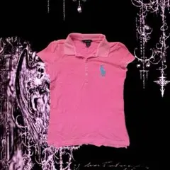 Ralph Lauren ポロシャツ ピンク グランジ y2k 平成ギャル160