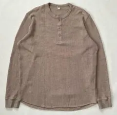 【UNIQLO】ユニクロ ワッフルヘンリーネックT（長袖） Mサイズ