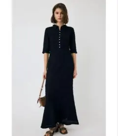 【MOUSSY】MERMAID H/S LACE ドレス ブラック MOUSSY | MERMAID LACE MINI ドレス (ワンピース(ミニ