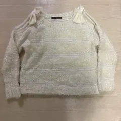 INGNI リボン付きニット ホワイト