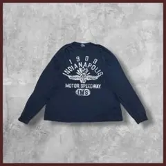 US古着 camp david プリント ロンT 長袖 グレー系 Lサイズ