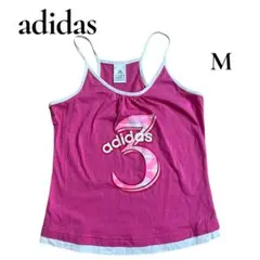 adidas アディダス キャミソール ピンク Mサイズ ロゴ ドットのサムネイル