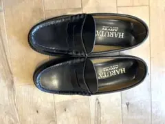 日本製のHARUTAローファー、ブラック、サイズ23センチ