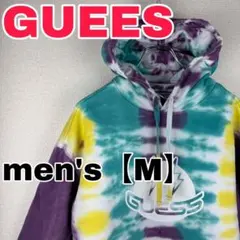 Z020【GUESS】スウェットパーカー【メンズM】タイダイ柄