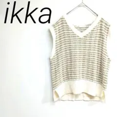 ikka Mサイズ Vネックニットベスト　伸縮性 秋冬　カジュアル　重ね着のサムネイル