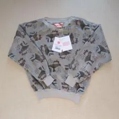 タグ付新品未使用　TAO　動物柄モスグリーントレーナー　8y　134cm