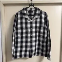 nano universe チェックシャツ　オンブレ