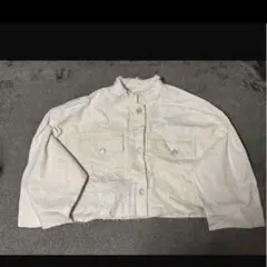 未使用　デニム　ジャケット　コットン　ハイネック　ノーカラー　Gジャン　ブルゾン