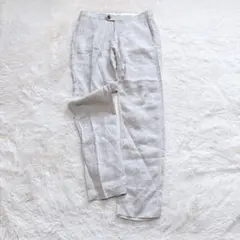 エイチアンドエム リネンスラックス 麻100% スリムフィット 涼しげ 通気性
