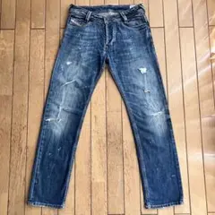 DIESEL ディーゼル デニム　ジーンズ　ダメージ　クラッシュ　ストレッチ