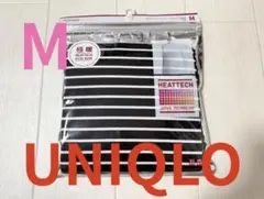 ●新品未開封ユニクロレディース●ヒートテック極暖タートルネック長袖T●ボーダーM