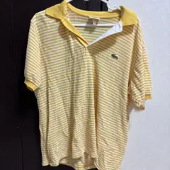 LACOSTE ポロシャツ イエロー ボーダー サイズ4