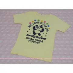 rough ラフ 超キュートなパンダ ＆ お星様 アップリケ Ｔシャツ/Mのサムネイル