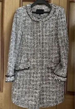 ユニクロ　ウールコート 白黒　Ｓサイズ