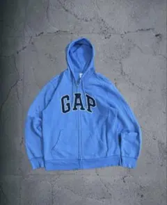 00s old GAP ギャップ ジップパーカー archive 短丈 水色 S