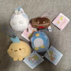 すみっコぐらし ばんざいゴムひも付きマスコット 4個セット