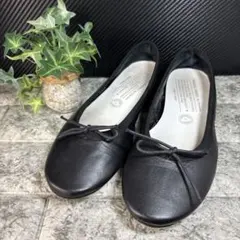 Chausser ショセ バレエシューズ トラベルシューズ 23.5レザー 黒のサムネイル