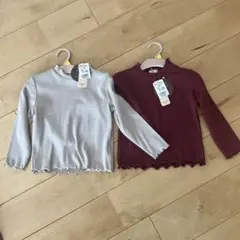 長袖カットソー 2色セット 100cm