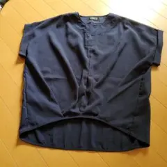 Amulet ネイビー 半袖ブラウスのサムネイル