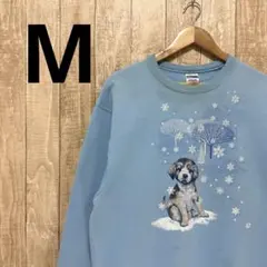 ジャージーズ　古着　スウェット　トレーナー　アメカジ　犬デザイン　シミ　汚れ有り