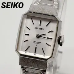 稼働品　セイコー　SEIKO 手巻き 腕時計　レディース　シルバー SEIKO - 稼働品 セイコー SEIKO 手巻き 腕時計 レディース シルバーの