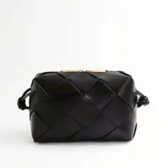 本革 ショルダーバッグ 編み込み 高品質 牛革 白 レディース 黒 - メルカリ