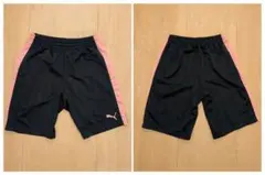 PUMA プーマ ハーフパンツ ジャージ M ブラック ピンク ランニング ジムのサムネイル