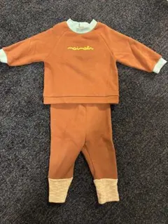 （お値下）MOIMOLNモイモルンベビー服 セットアップ オレンジ 90