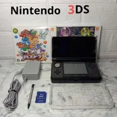 『良品』Nintendo 3ds　コスモブラック　本体　ソフト2本セット　充電器