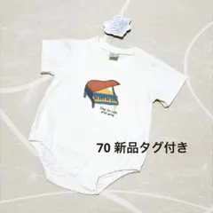 70 新品タグ付き futafuta ピアノ柄 ロンパース バースデイ