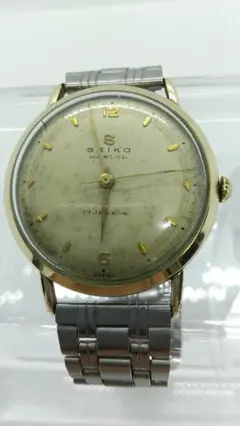 SEIKO 14010 マーベル 手巻き 17石 14KGF金張り メンズ稼働品