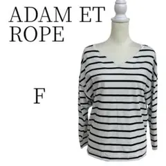 ADAM ET ROPE アダムエロペ ボーダー柄 Tシャツ・カットソー Fのサムネイル