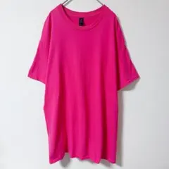 ギルダン L ヘビーコットン Tシャツ 無地 ピンク オーバーサイズ 半袖 美品のサムネイル
