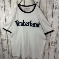 【Timberland☆ティンバーランド】リンガーtシャツ☆白×ネイビー　XL