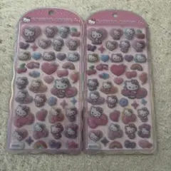 ハローキティ　コットンパフィシール　二点セット