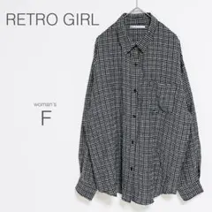 【レトロガール】シャツ 格子柄 フェミニン 大人女子 可愛い 美品 大きめサイズのサムネイル