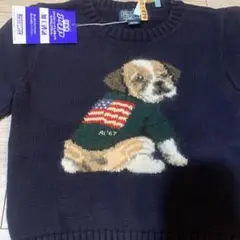 【未使用に近い】ラルフ　犬刺繍 ニットセーター 3T 100㎝