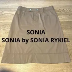ソニア　SONIA RYKIEL チェリーワッペン ベージュ スカート 38のサムネイル