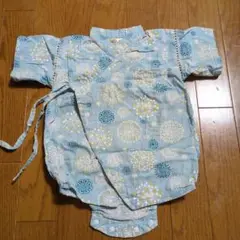 水色 花火柄 甚平 80サイズ