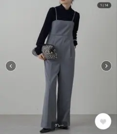ベアトップオールインワン　グレー サロペットのサムネイル