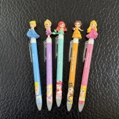 コストコ ディズニープリンセス フィギュア付ボールペン 5本セット