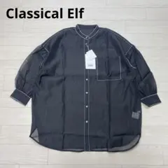 Classical Elf　クラシカルエルフ　シアーバンドカラービッグシャツ