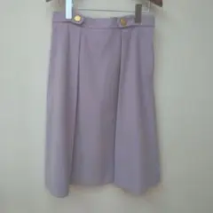 パープル ひざ丈スカート