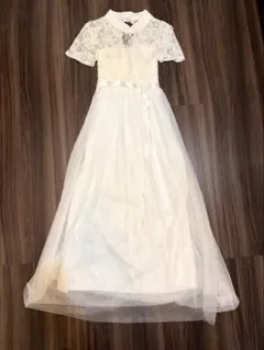 ホワイトカラードレス/前撮り/ウエディング/パーティー