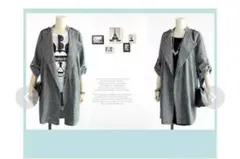 薄手ロングコートカーディガンM