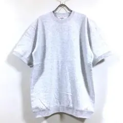 新品 ビッグシルエット 半袖 スウェット 無地 メンズ グレー XL