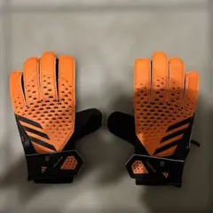 adidas オレンジ メッシュデザイン キーパーグローブ