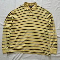チャップス　ラガーシャツ　黄色　イエロー　ボーダー　刺繍　ワンポイント
