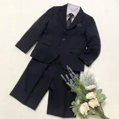 美品《WANDER FACTORY》120㎝ フォーマル スーツ 黒 5点セット